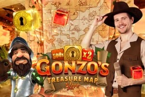 Enjoy Gonzo's Treasure Map by Evolution – logo hosted on 500casino.dk