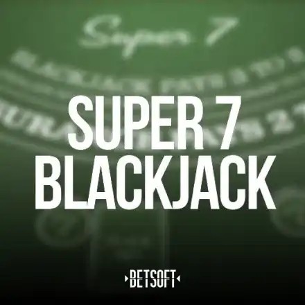 Super 7 Blackjack online game logo by Betsoft Gaming on 500casino.dk