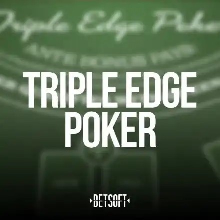 Official Table Games logo: Triple Edge Poker by Betsoft Gaming at 500 Casino